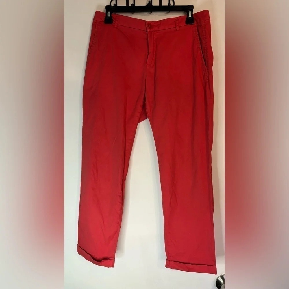 United Colors of Benetton Womens Sz‎ 6 Cropped Salmon Pink Textured Pants